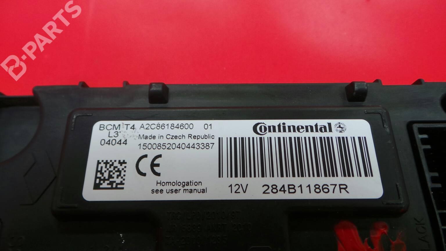 ... Fuse Box A2C86184600 / 284B11867R RENAULT, CLIO IV (BH_) 1.5 dCi 90(