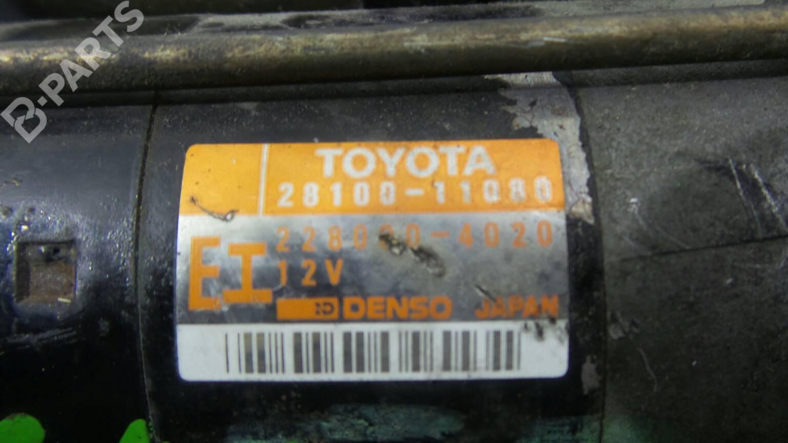 ... Starter 28100 11080 TOYOTA, COROLLA (_E10_) 1.3 XLI 16V (EE101)(